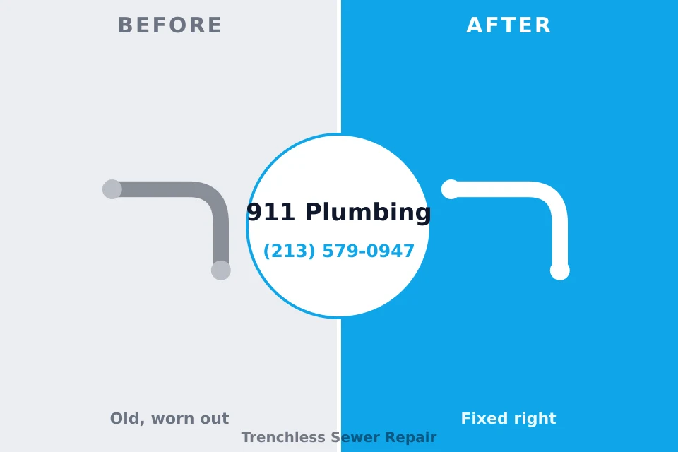 Before and after: plumbing repair Big Bass Lake, PA